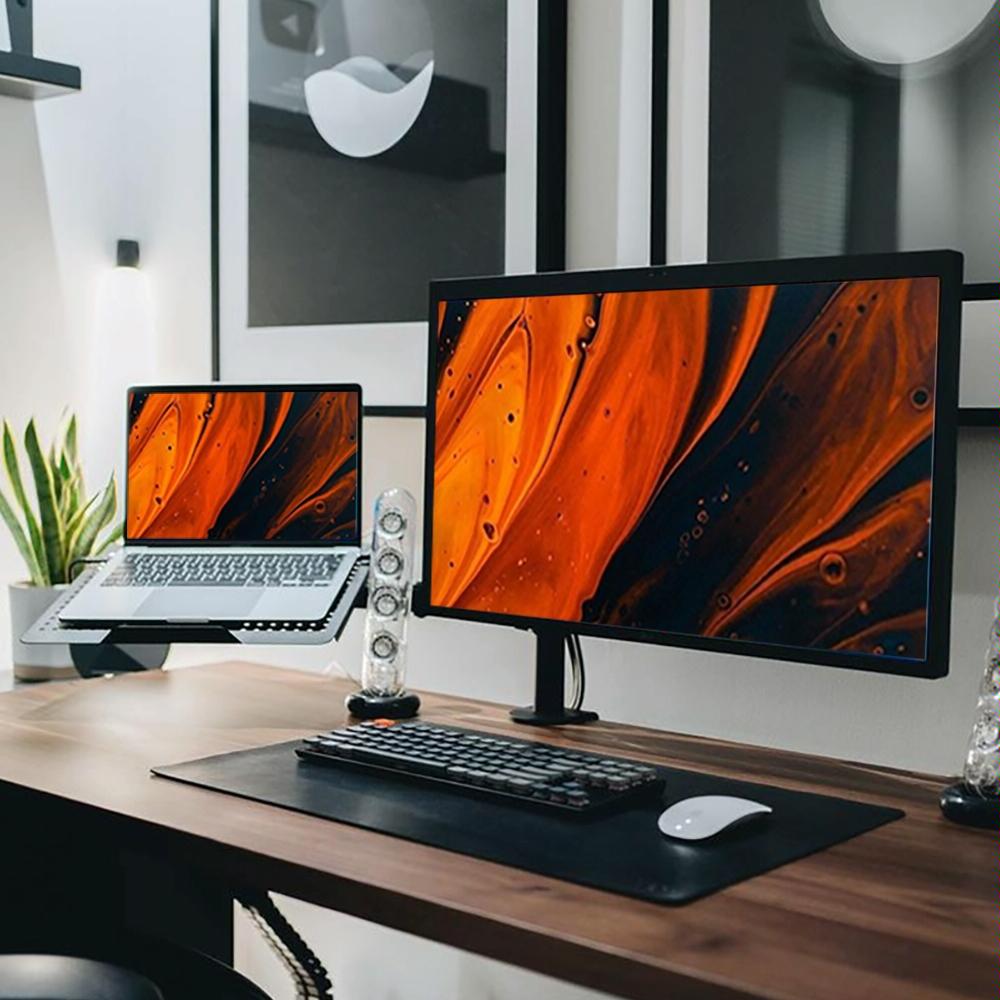 Rotatable Dual Screen Laptop Stand For Desktop Adjustable Mounting Solution