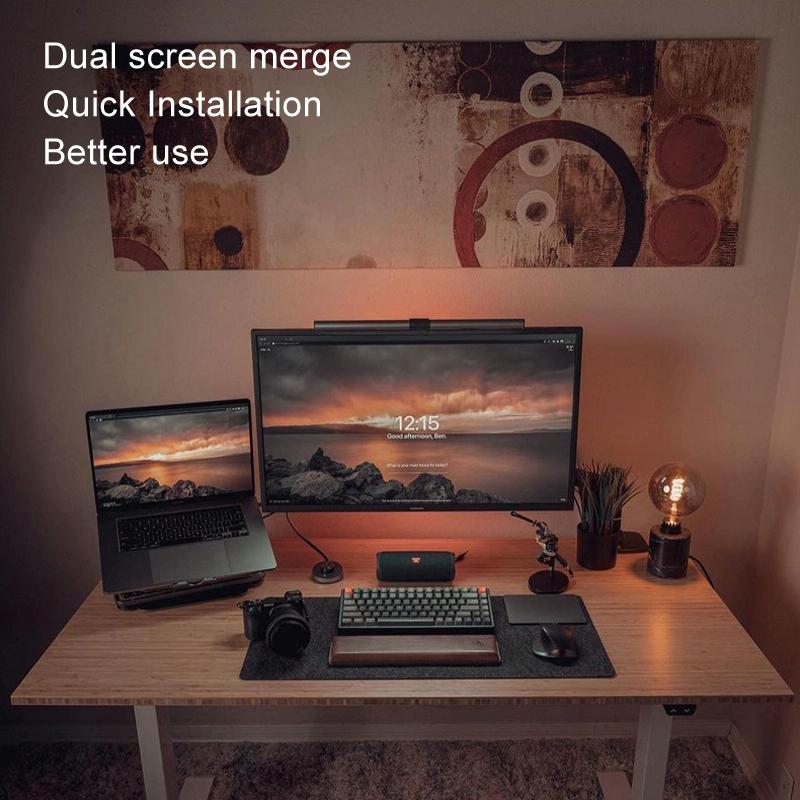Rotatable Dual Screen Laptop Stand For Desktop Adjustable Mounting Solution
