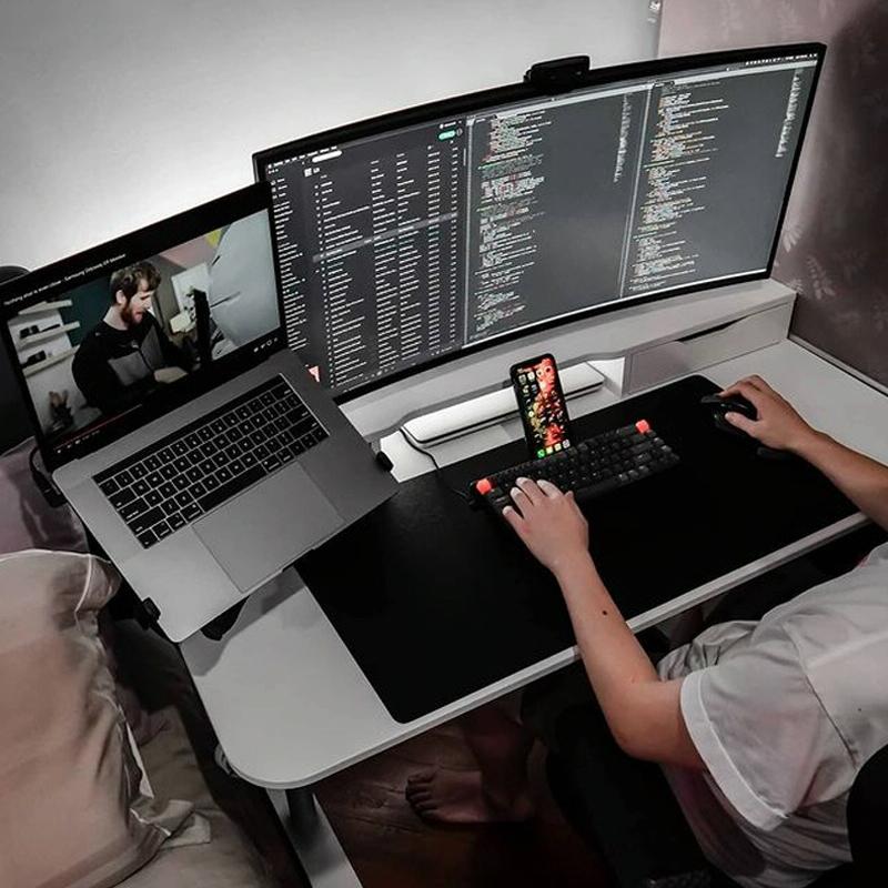 Rotatable Dual Screen Laptop Stand For Desktop Adjustable Mounting Solution