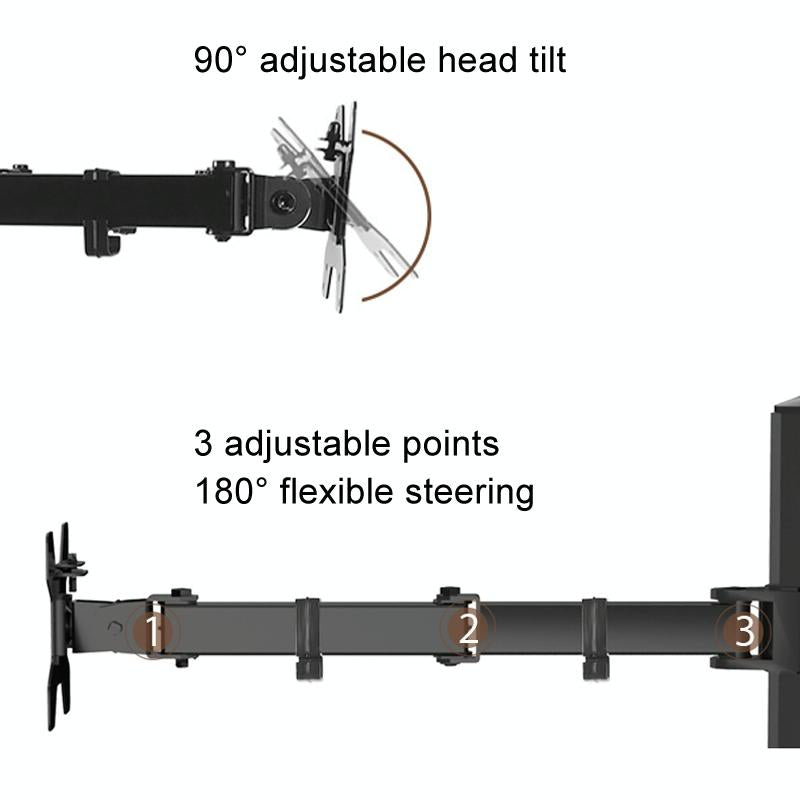 Rotatable Dual Screen Laptop Stand For Desktop Adjustable Mounting Solution