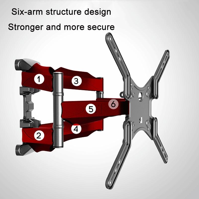 Telescopic Swivel Tv Monitor Wall Mount Bracket For 45 70 Inch
