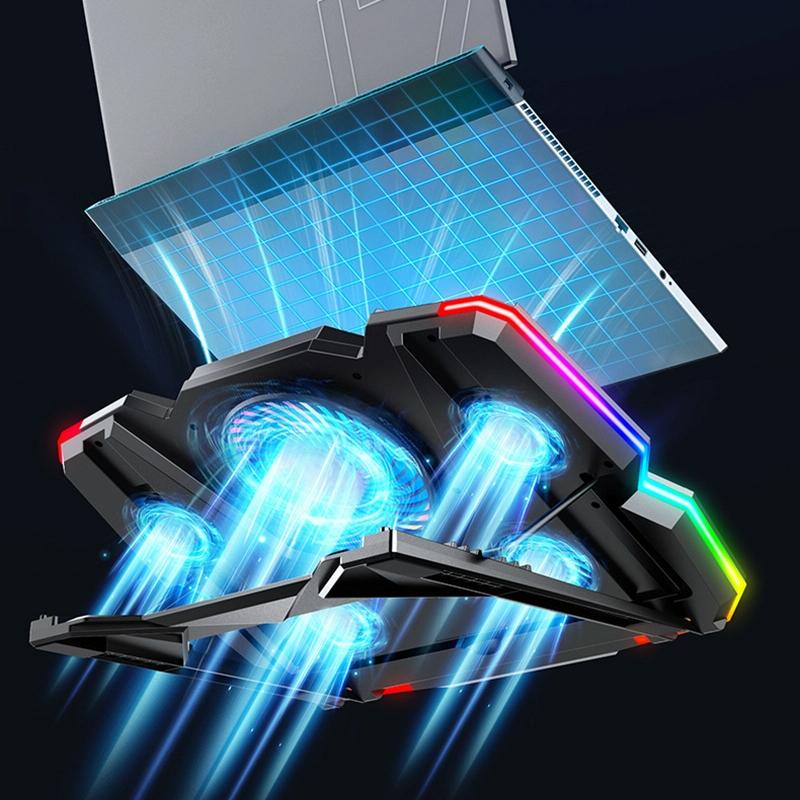 Usb Fan Cooler For Laptops With Five Ports And Touch Symphony Blue Design