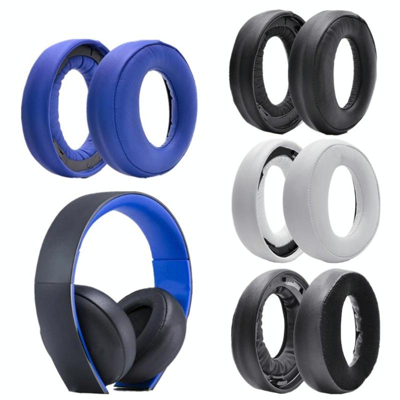 2 Pack Headphone Sponge Covers For Sony Ps3 / Ps4 7.1 Gold Blue