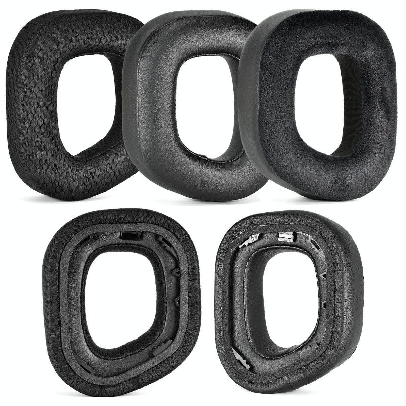 Pair Of Plush Earmuffs For Corsair Hs80 Rgb Headphones In Leather And Velvet