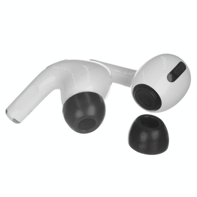 2 Pack Memory Foam Ear Caps For Tws Wireless Earbuds Medium Black Replacement