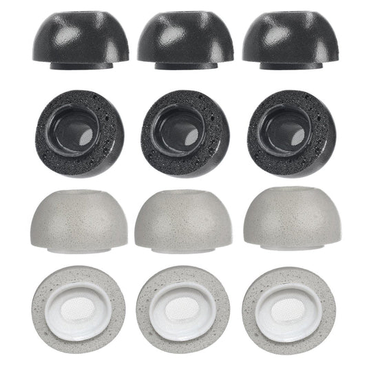 2 Pack Memory Foam Ear Tips For Tws Airpods Pro Black Small Size