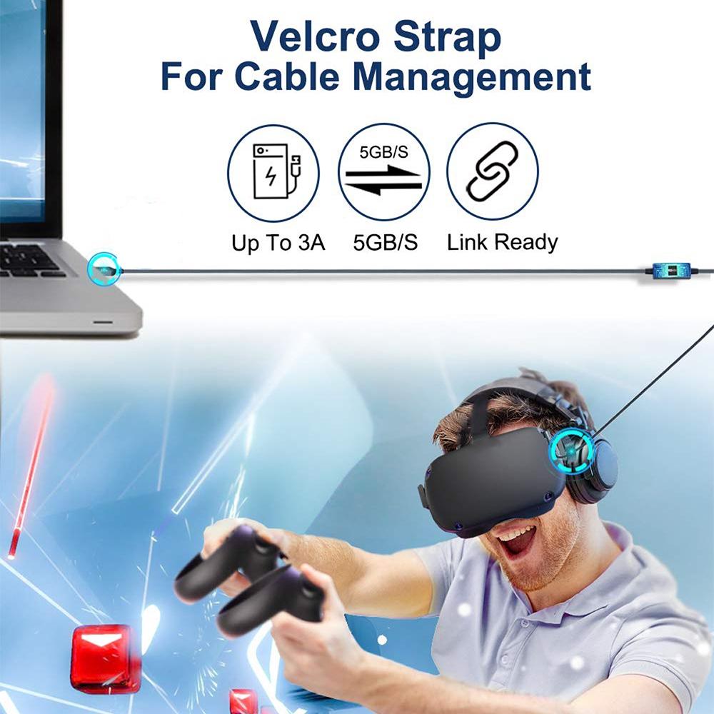 Aluminium Virtual Reality Link Cable For Oculus Quest 2 Five Metres