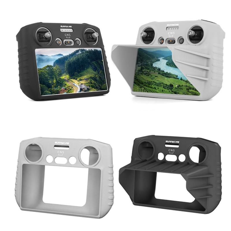 Silicone Protective Case With Hood For Dji Rc Remote Control Black