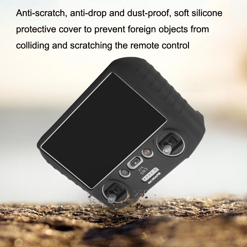 Silicone Protective Case With Hood For Dji Rc Remote Control Black