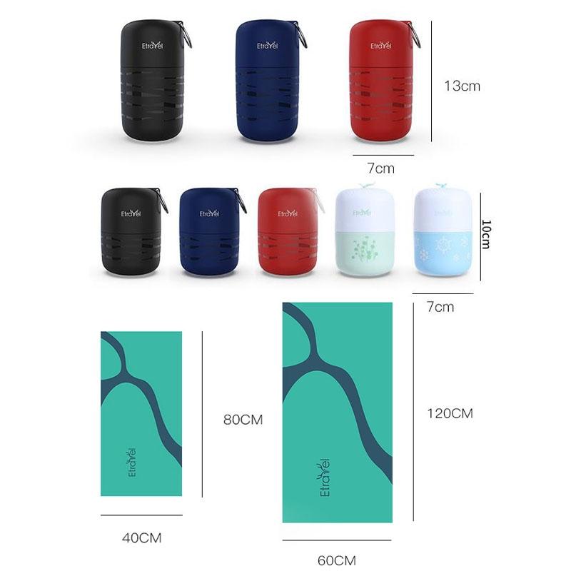 Quick-Drying Double-Sided Fleece Bath Towel Small Navy