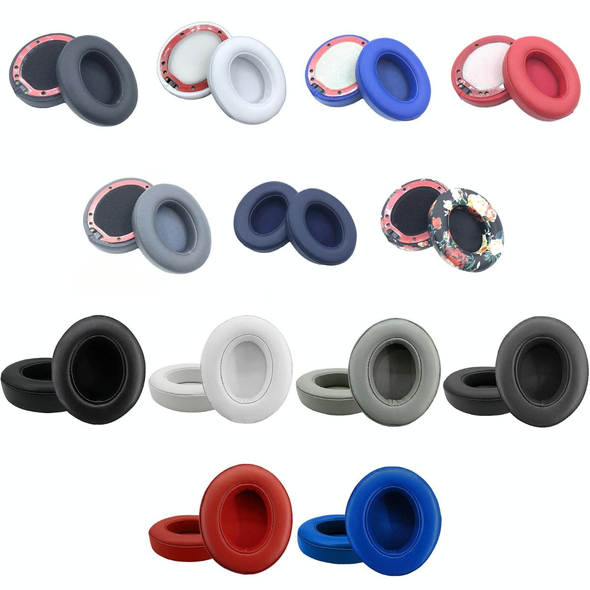 2 Pack Soft Leather Headphone Covers For Studio 3 Headsets White