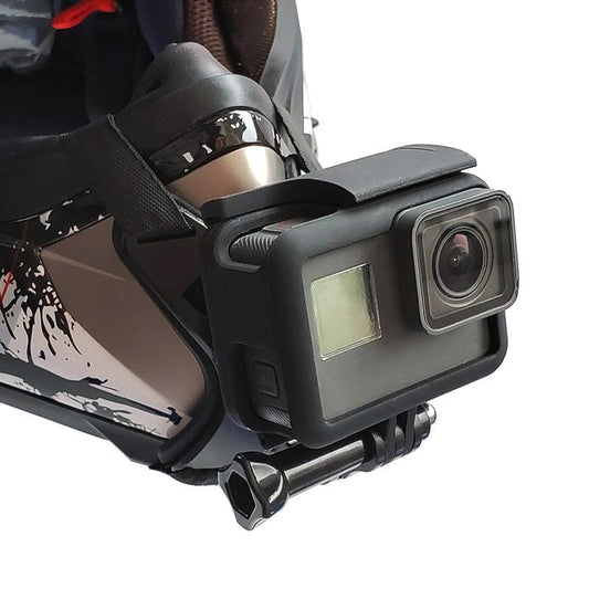 Universal Motorcycle Helmet Mount For Action Camera And Phone Secure Adjustable Attachment