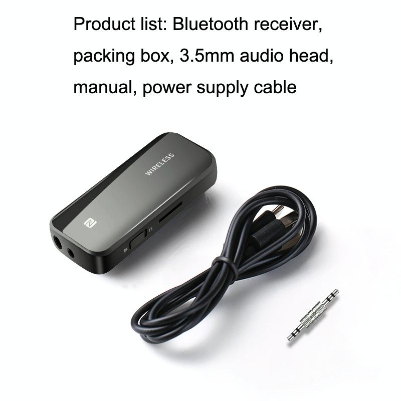 2 In 1 Bluetooth 5.1 Receiver With Nfc For Car Auxiliary Connection