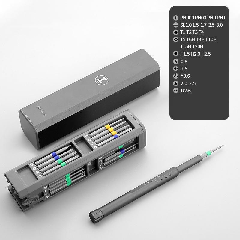 Thirty In One Aluminium Barrel Screw Knife Set For Disassembly And Maintenance