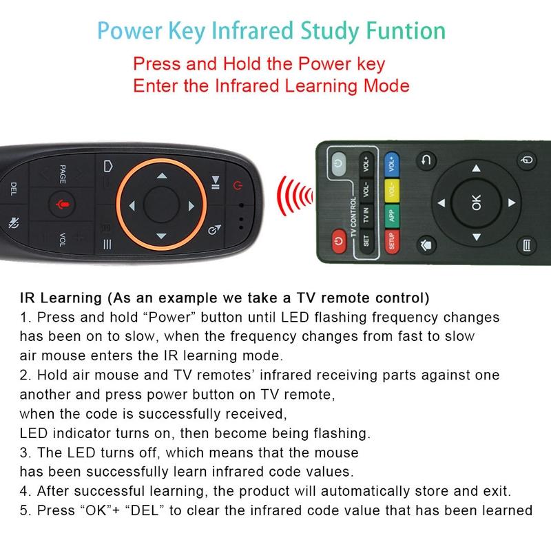 Smart Voice Remote Control G10s With Learning Function And Gyroscope