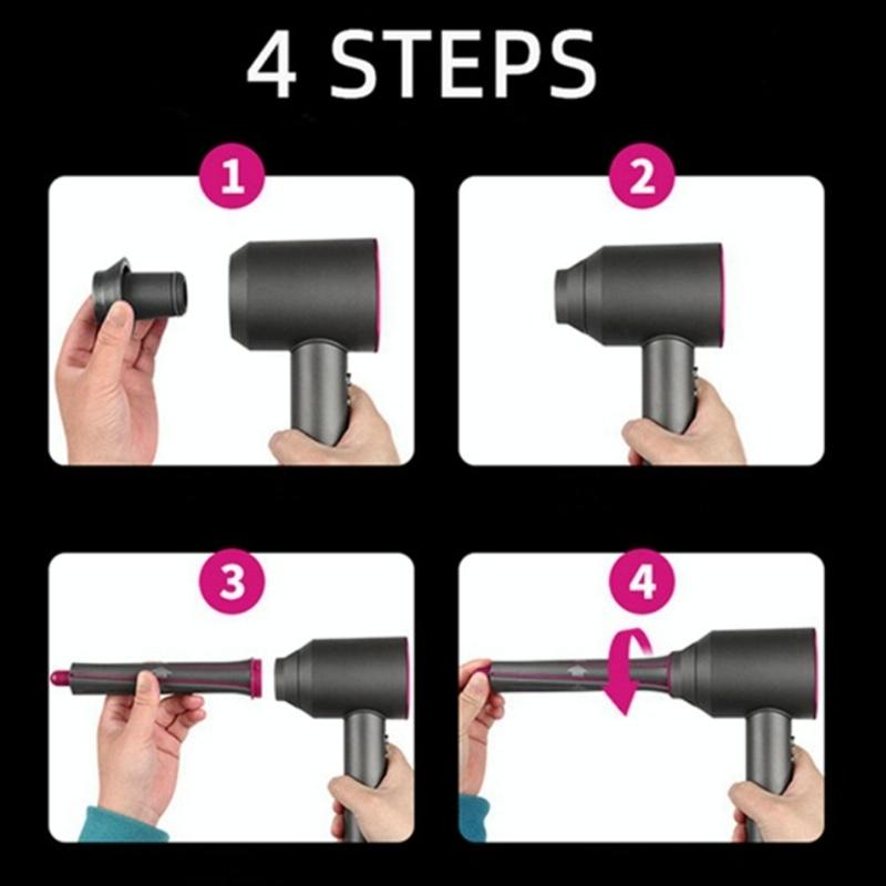2 X Long Barrel Adapters For Dyson Hair Dryer Curling Iron Accessories