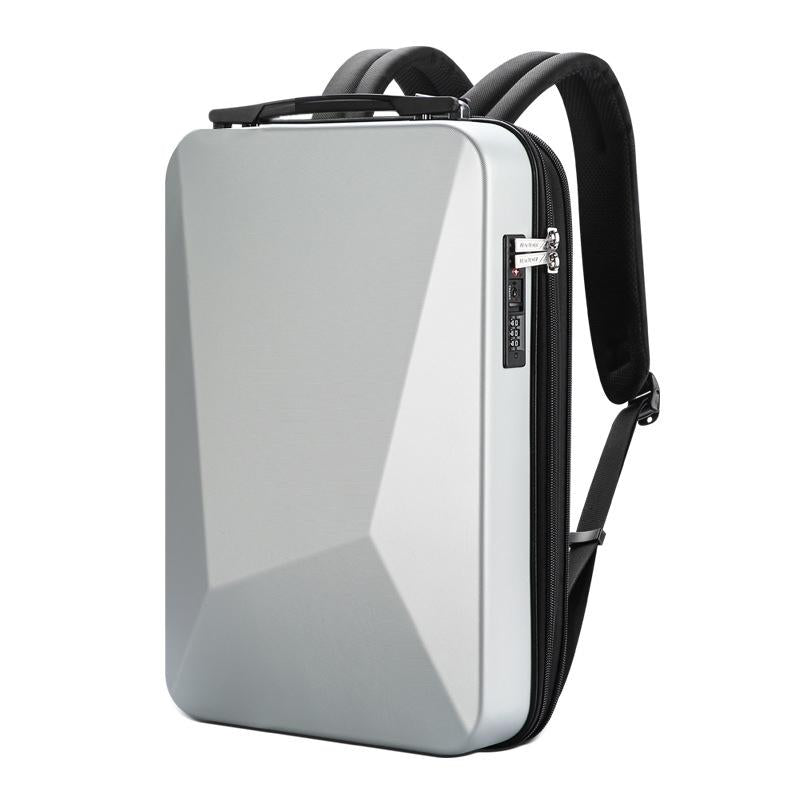 Waterproof Expandable Backpack With Usb Charging And Password Lock Silver