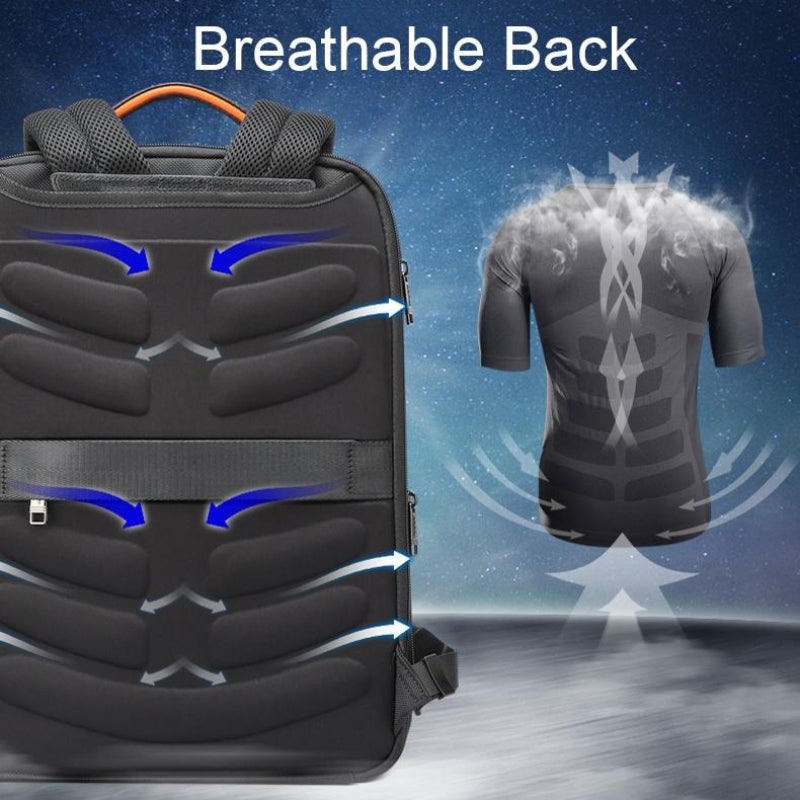 Waterproof Anti Theft Laptop Backpack With Usb Charging Regular Version Black