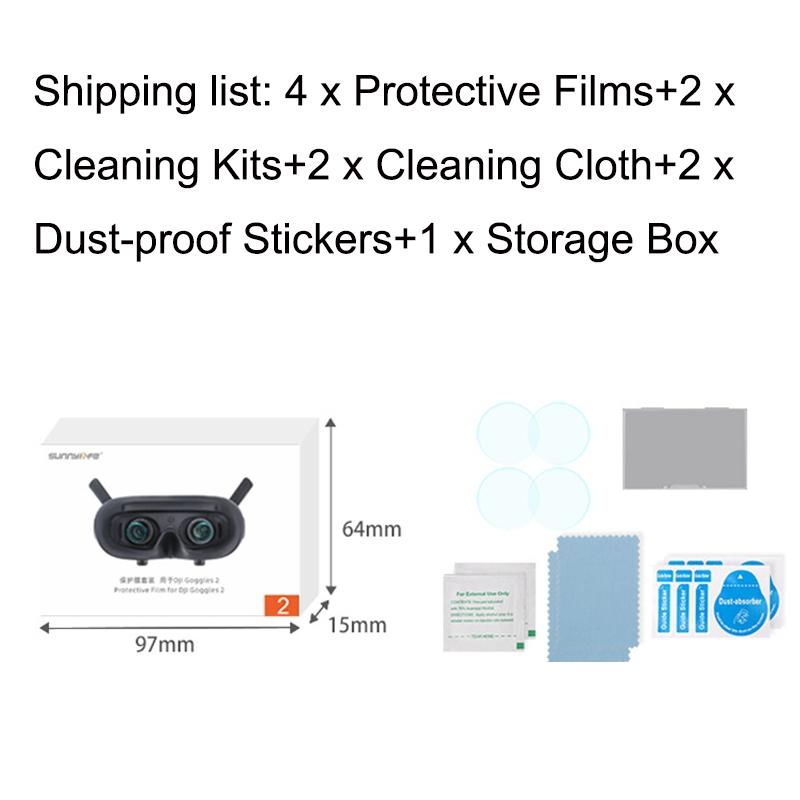 2 Pack Explosion Proof Film Glasses Protector For Dji Goggles