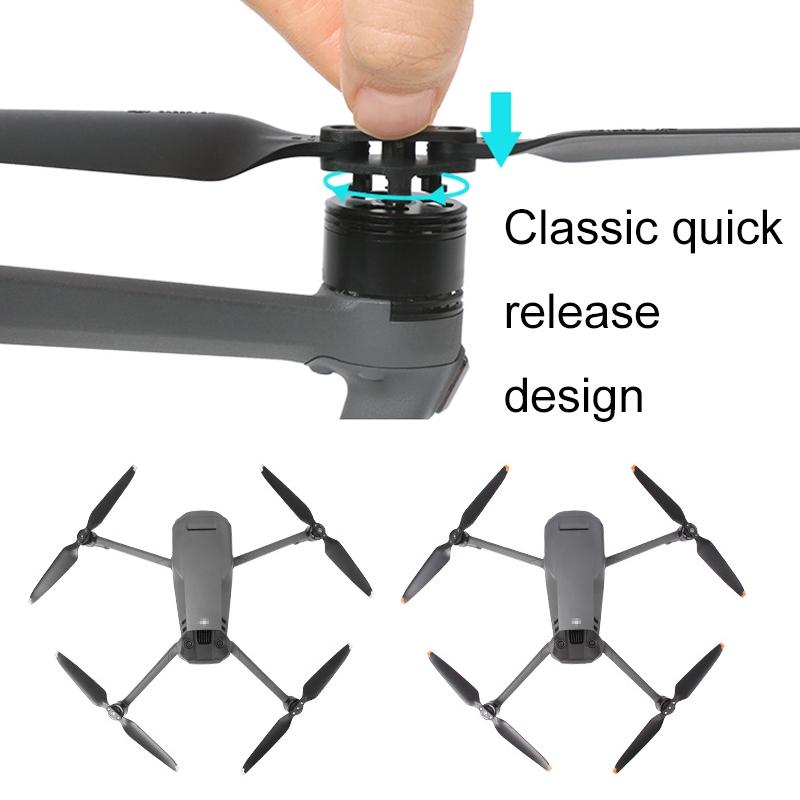 Two Sets Of Quick Release Paddle Blades For Mavic 3 With Noise Reduction Features