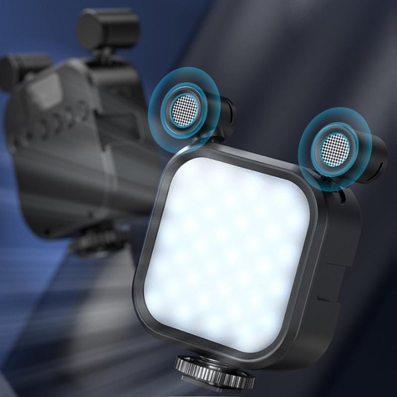 Multi Angle Stereo Microphone With Rgb Lights For Enhanced Audio Recording