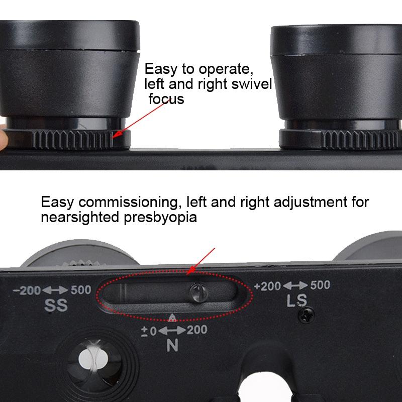 Focus Fishing Binoculars 3X28 With Glass Type And Zippered Case