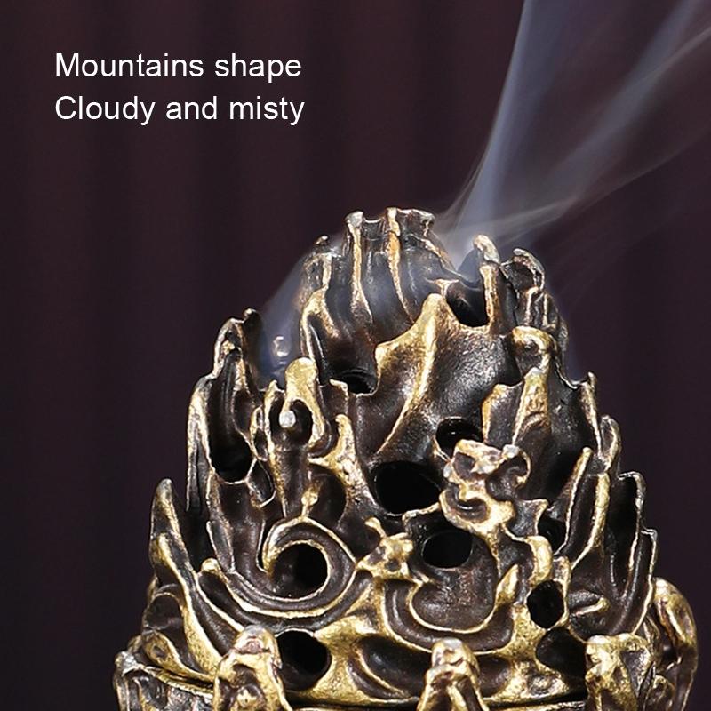Small Copper Alloy Incense Burner Ornament For Home Fragrances And Decor