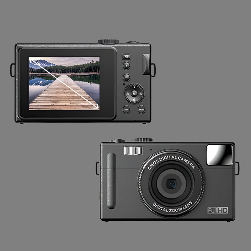Children Digital Camera With Three Inch Screen Forty Eight Megapixel Black