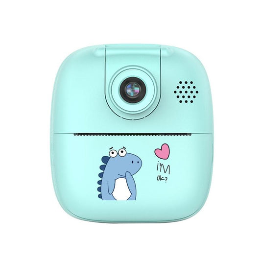 Blue Cartoon Kids Digital Camera With Rotating Lens And High Definition Printing