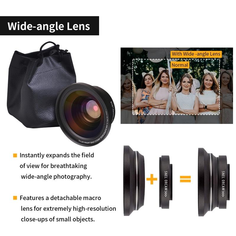 Af2 5600Px 18X Zoom 4K Digital Video Camera With Hood & Microphone Wide Angle Lens