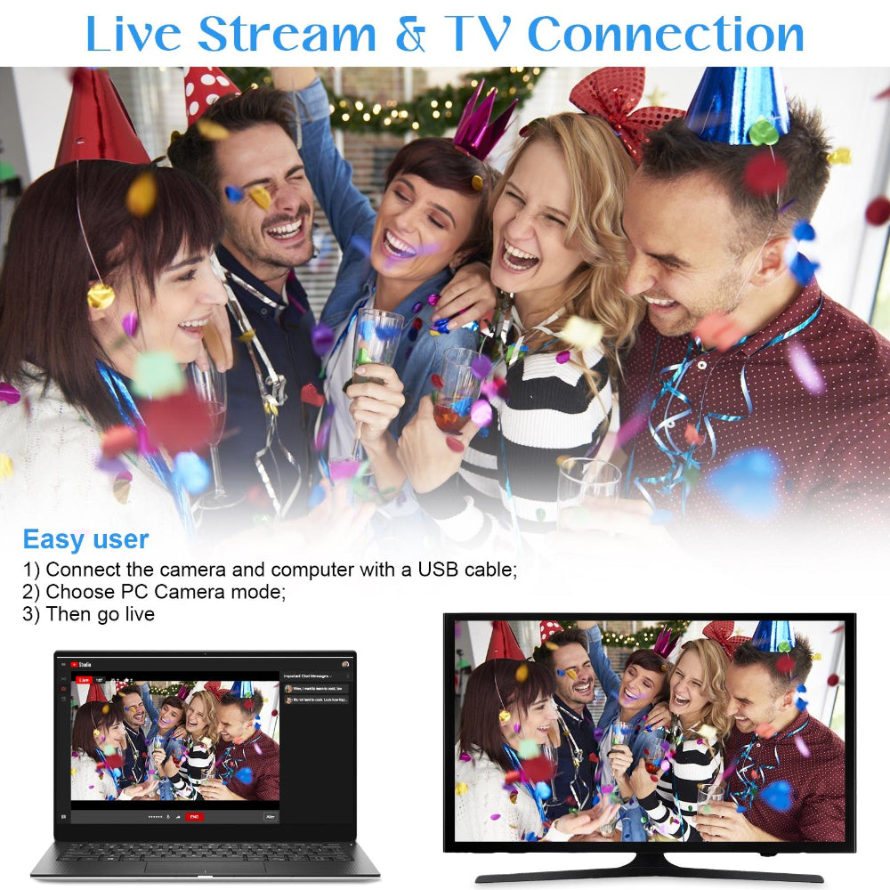 Af2 5600Px 18X Zoom 4K Digital Video Camera With Hood & Microphone Wide Angle Lens