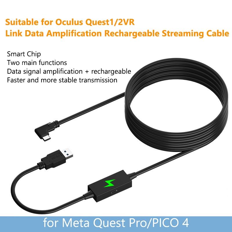 5 Metre Usb To Type C Cable For Meta Quest Pro Virtual Reality Headset