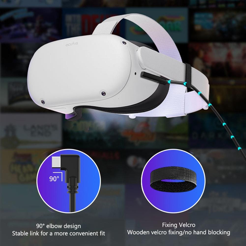 5 Metre Usb To Type C Cable For Meta Quest Pro Virtual Reality Headset