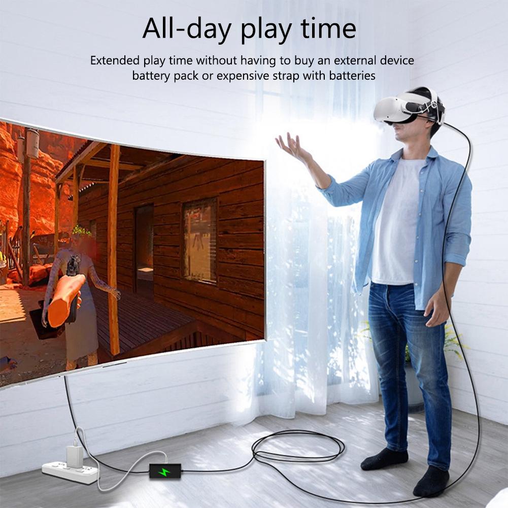 5 Metre Usb To Type C Cable For Meta Quest Pro Virtual Reality Headset