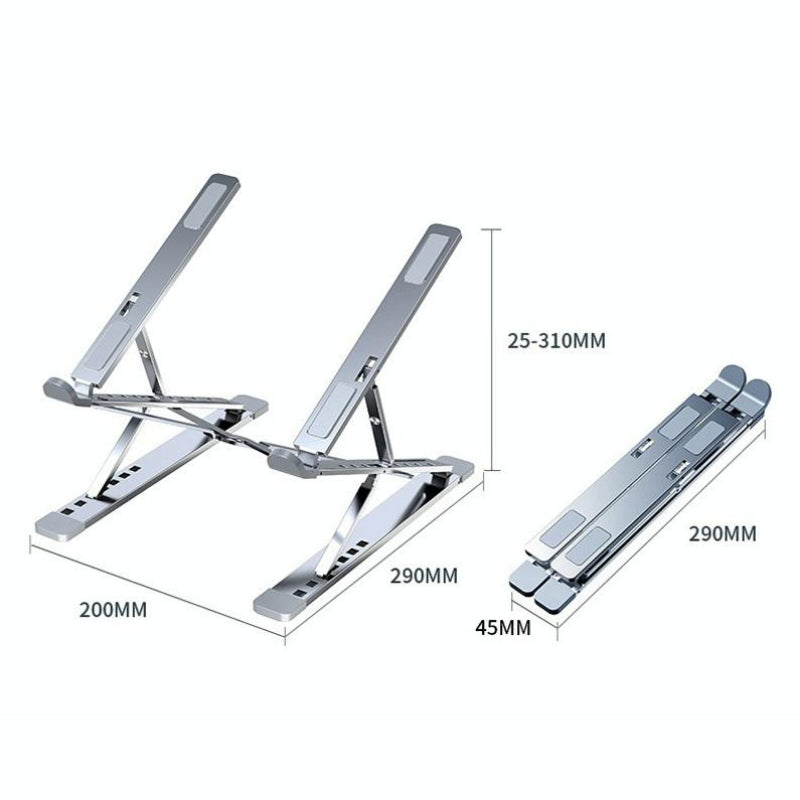 Foldable Aluminium Laptop Stand With Heat Dissipation And Portable Design