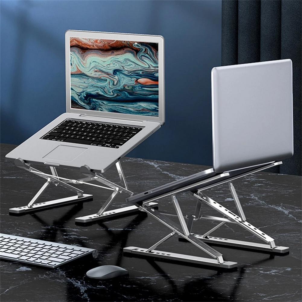 Aluminum Laptop Stand With Foldable Design And Heat Dissipation Features