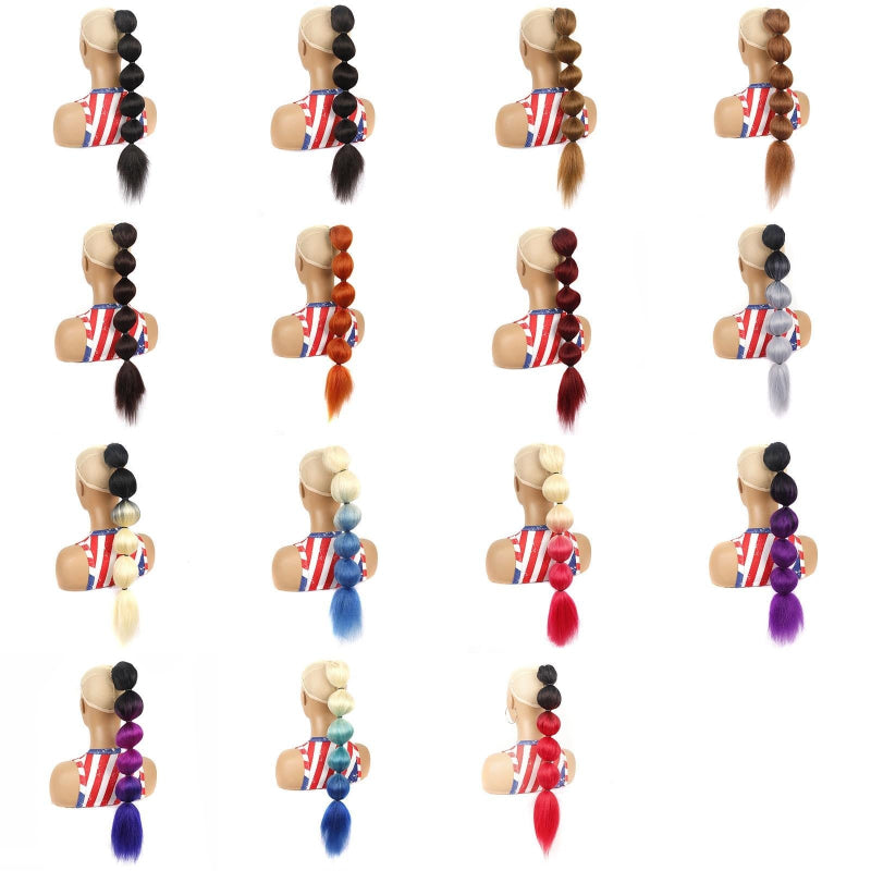 27 Shaggy Bubble Drawstring Ponytail Wig With Shape For Bold Style