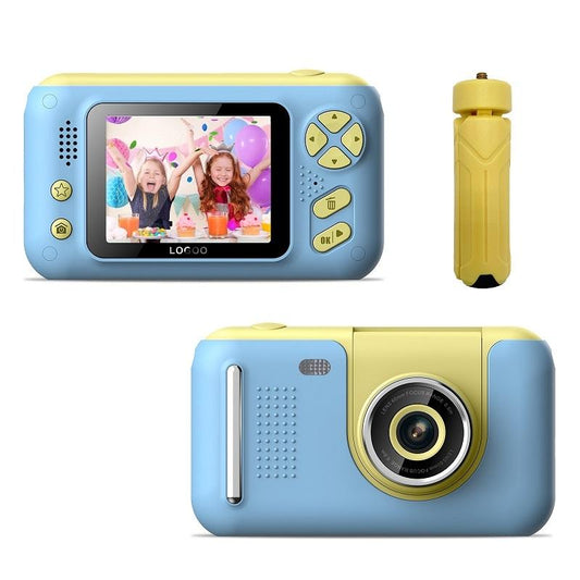 Children Reversible Digital Camera With High Definition Photo And Video Yellow Blue