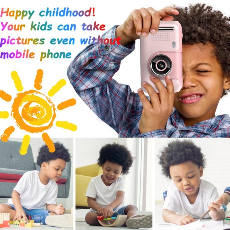 Children Reversible Digital Camera With High Definition Photo And Video Yellow Blue