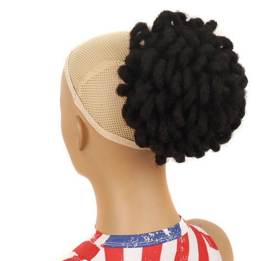 Shaggy Drawstring Dreadlock Bun Natural Look