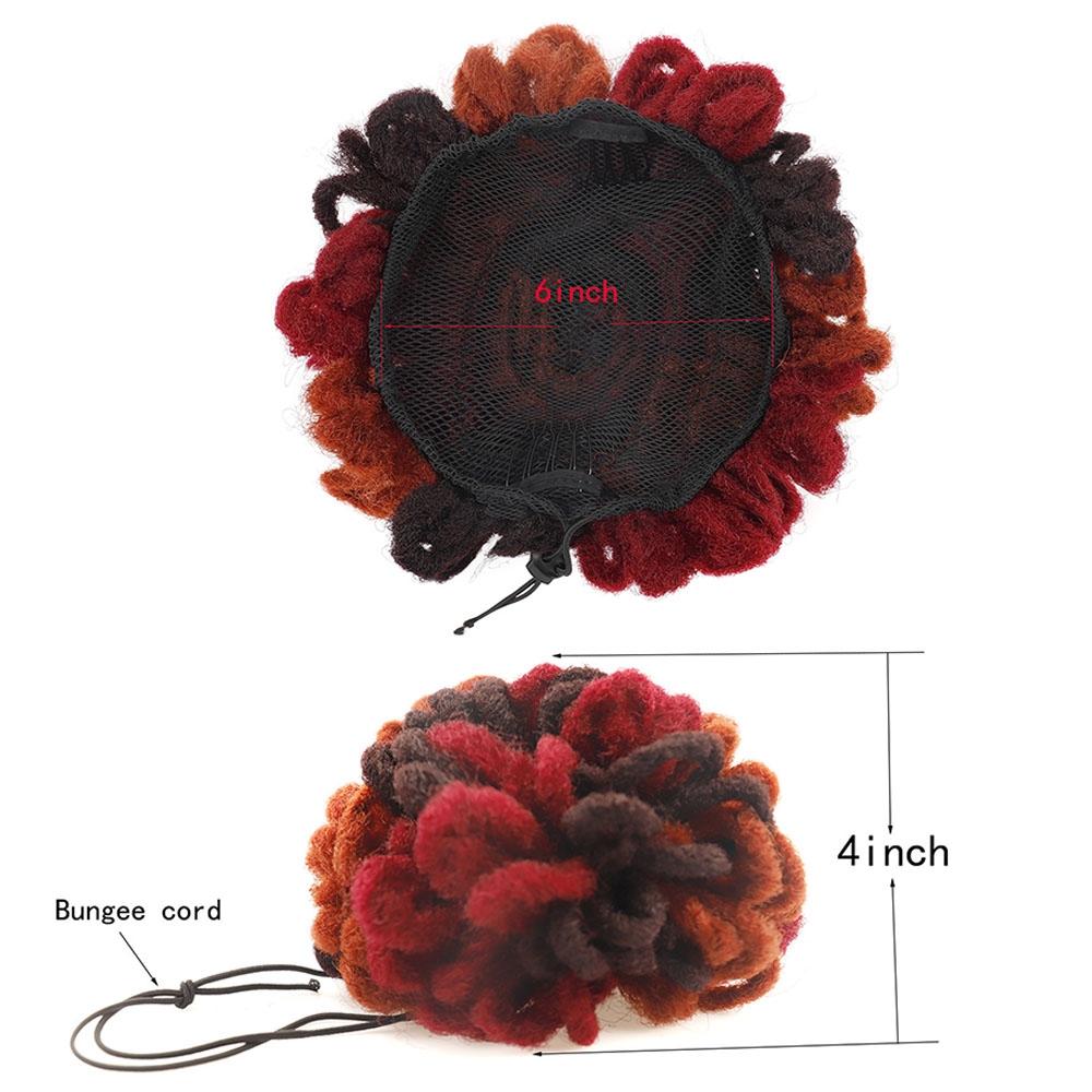 Shaggy Drawstring Dreadlock Hair Bun In 613 Colour With Chemical Fiber Silk