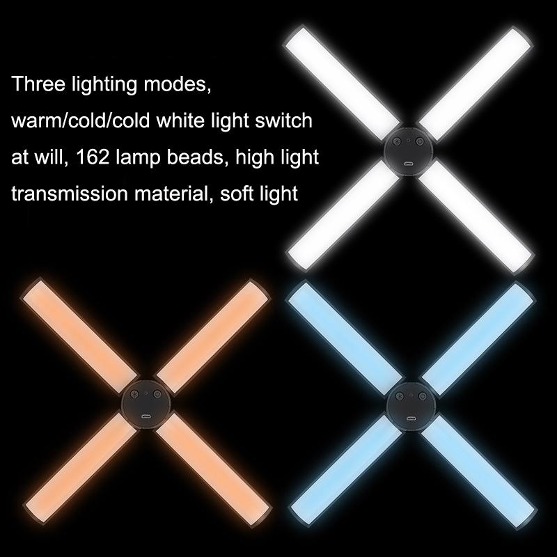 Beauty Live Fill Light For Mobile Phones Wire Controlled Folding Design