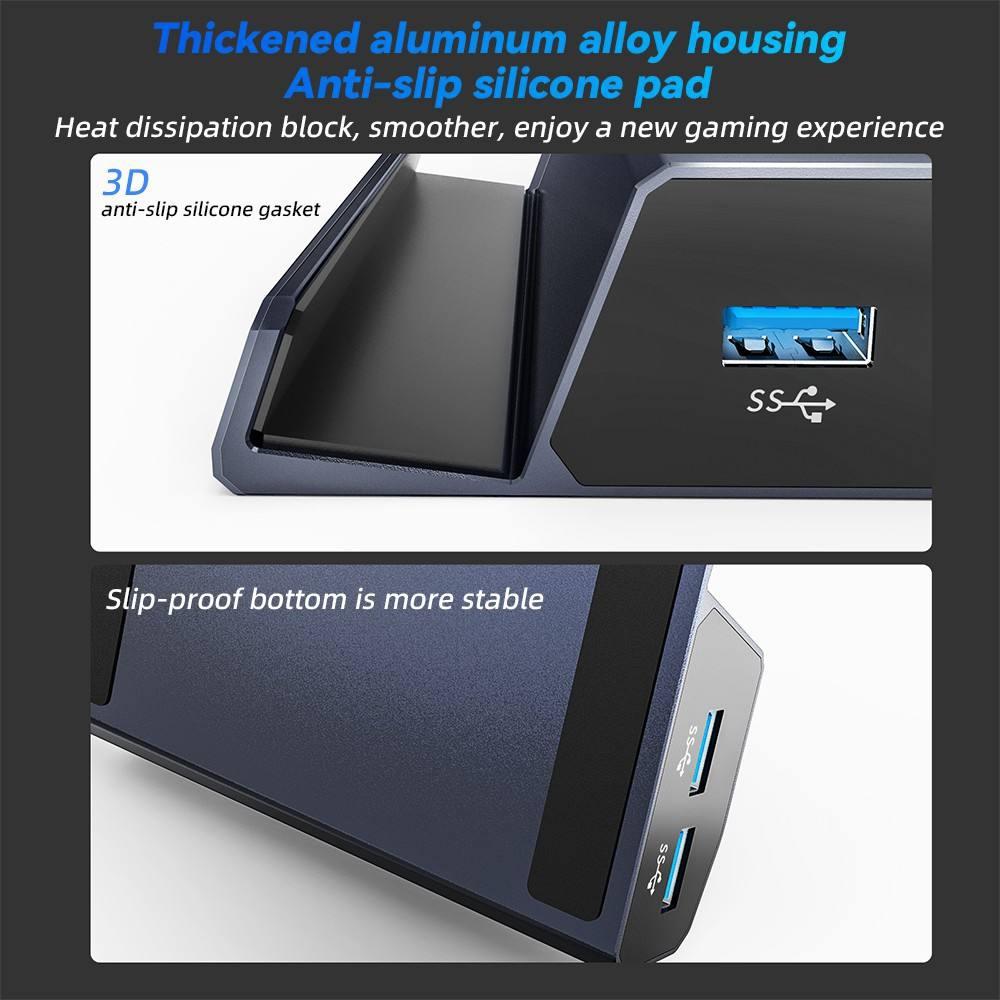 6 In 1 Steam Deck Expansion Dock With 4K Hdmi Output And Fast Charging Capability