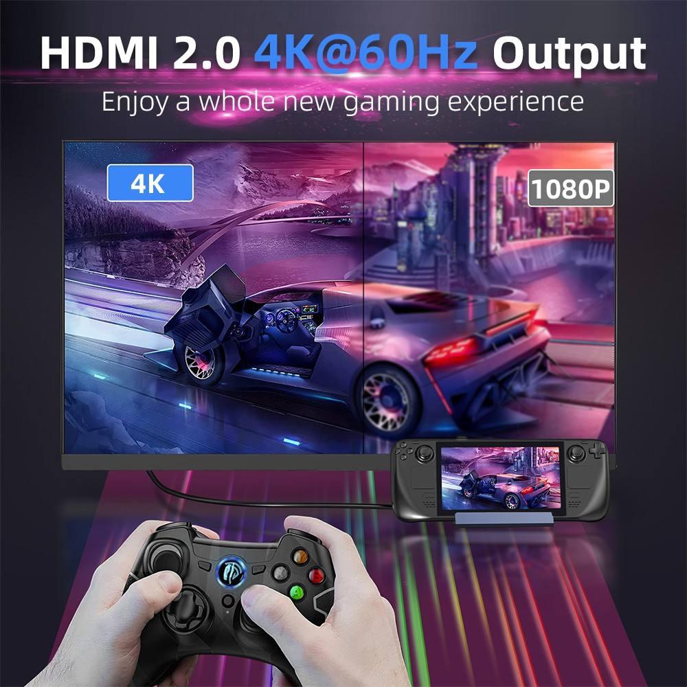 6 In 1 Steam Deck Expansion Dock With 4K Hdmi Output And Fast Charging Capability
