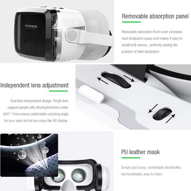 Wireless 3D Virtual Reality Headset Vrshinecon G04b For Movies And Gaming