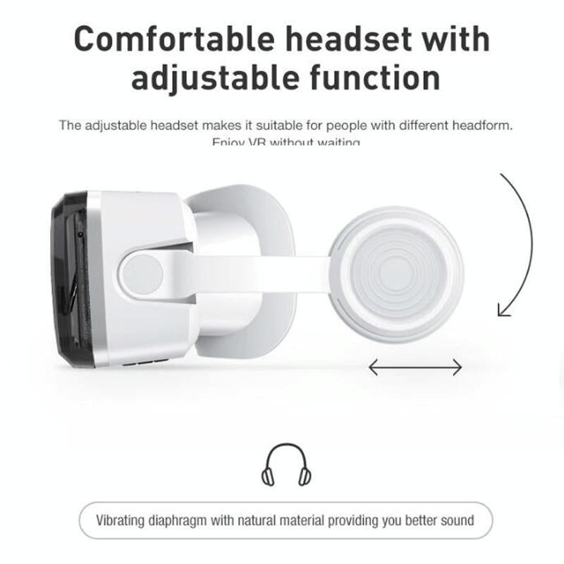 Wireless 3D Virtual Reality Headset With Bluetooth For Smartphones