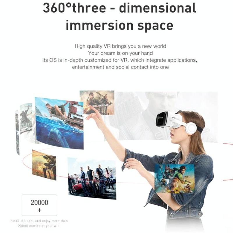 Wireless 3D Virtual Reality Headset With Bluetooth For Smartphones