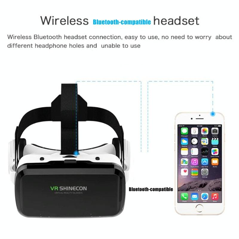 Wireless 3D Virtual Reality Headset With Bluetooth For Smartphones