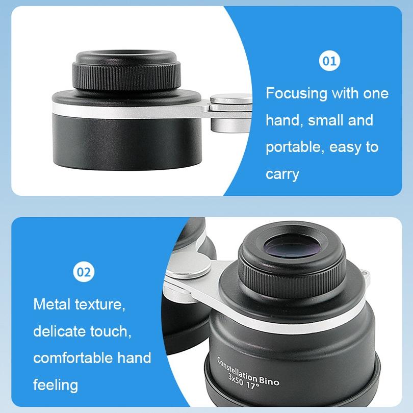 3X50 High Definition Binoculars For Stargazing Portable Telescope