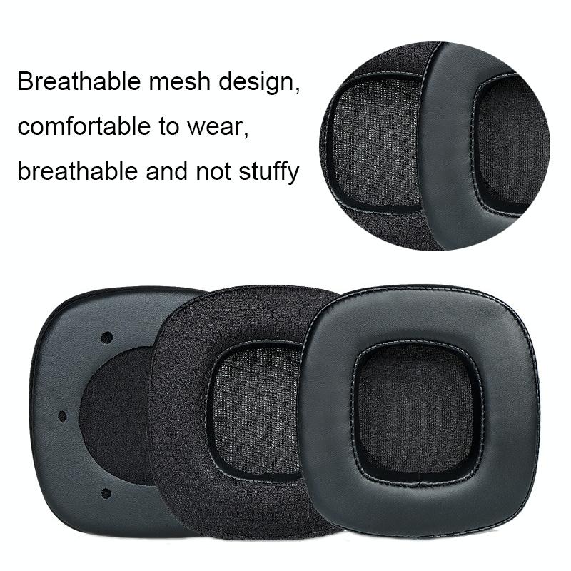 Breathable Headphone Covers Pair Ice Silk Black For Comfortable Listening